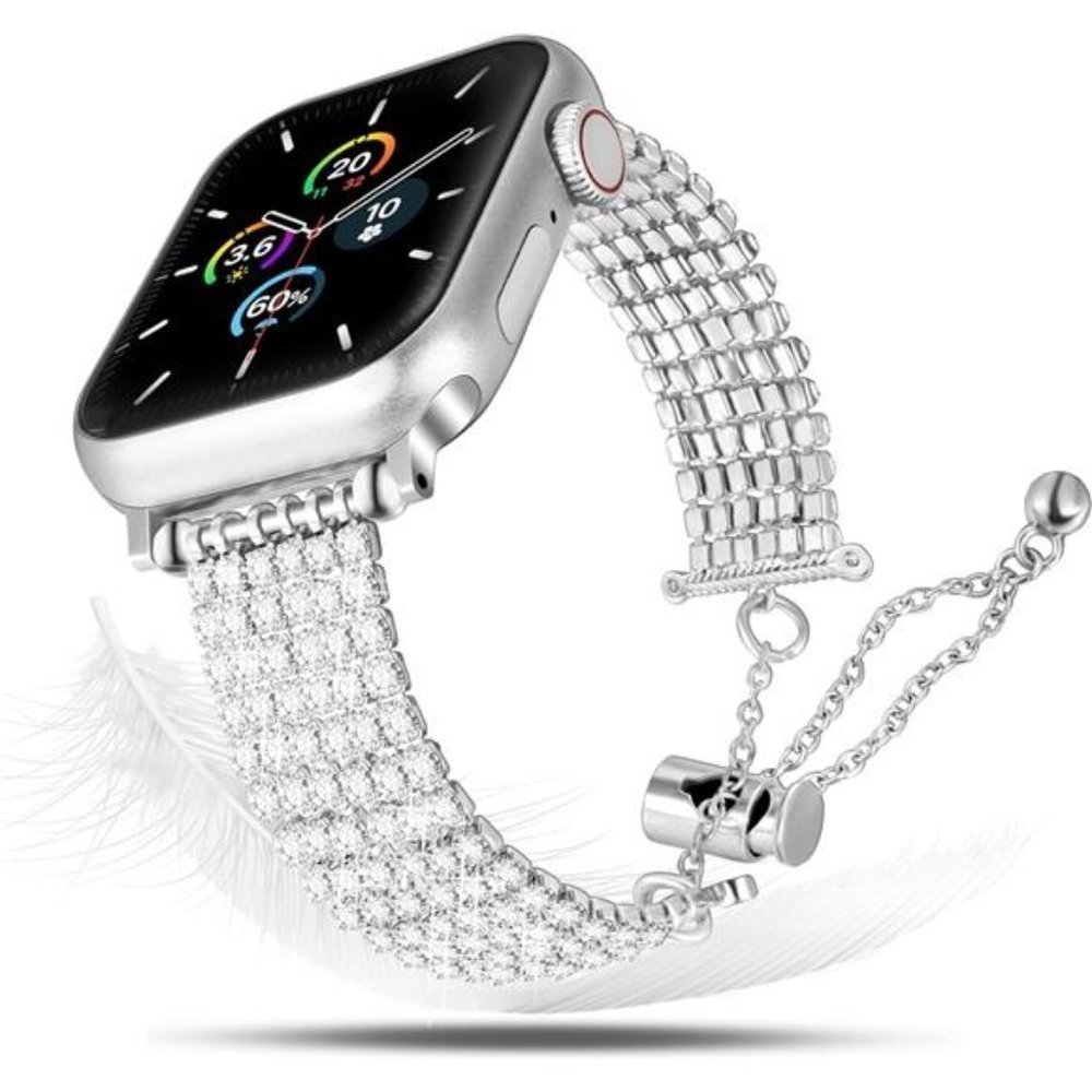 NEW Silver Rhinestone Apple Watch Band